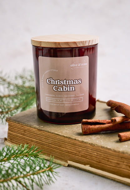 Christmas Cabin Amber Jar | Holiday 2024